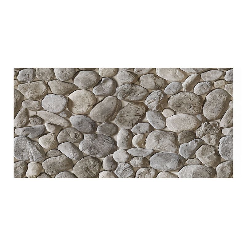 Self Adhesive Cobblestones Wallpaper 1 Piece PVC Industrial Wall Covering for Living Room