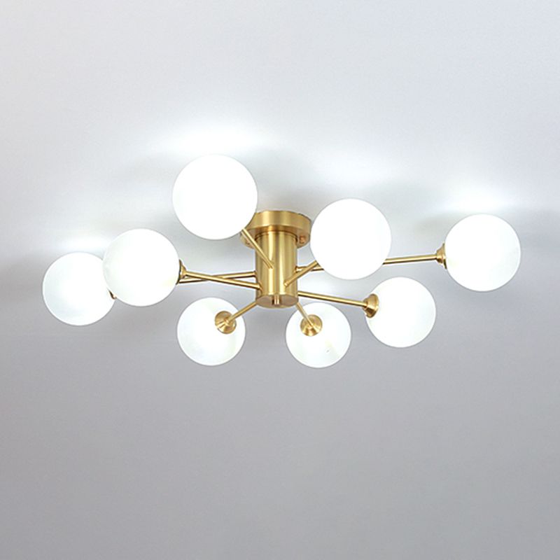 Nordic Style Golden Ceiling Lamp Ball Shape Ceiling Light for Bedroom