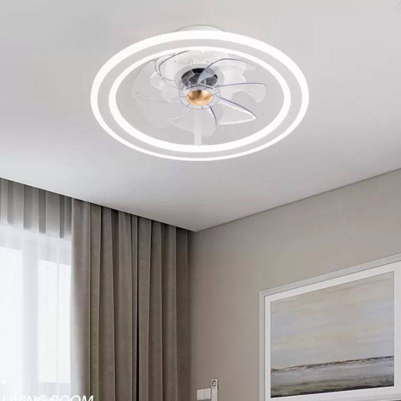 Metal Circular Ceiling Fan Light Simplicity LED Ceiling Mounted Light