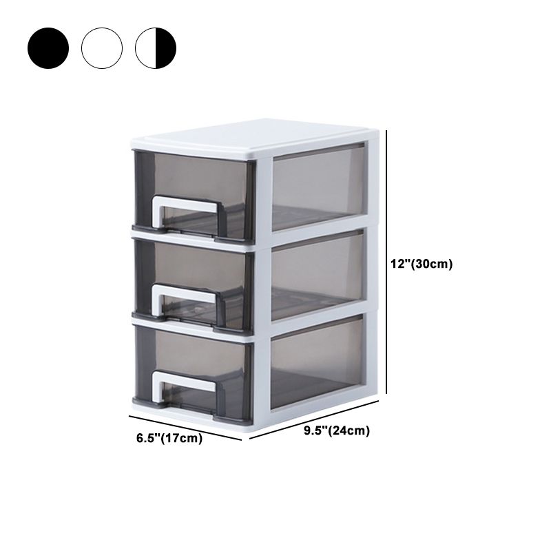 Modern Plastic Cabinet with Drawers File Cabinet for Home Office