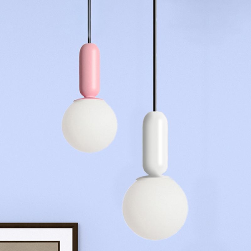 Nordic Stylish Bare Bulb Pendant Light 1 Head Hanging Lamp for Study Room Bedroom