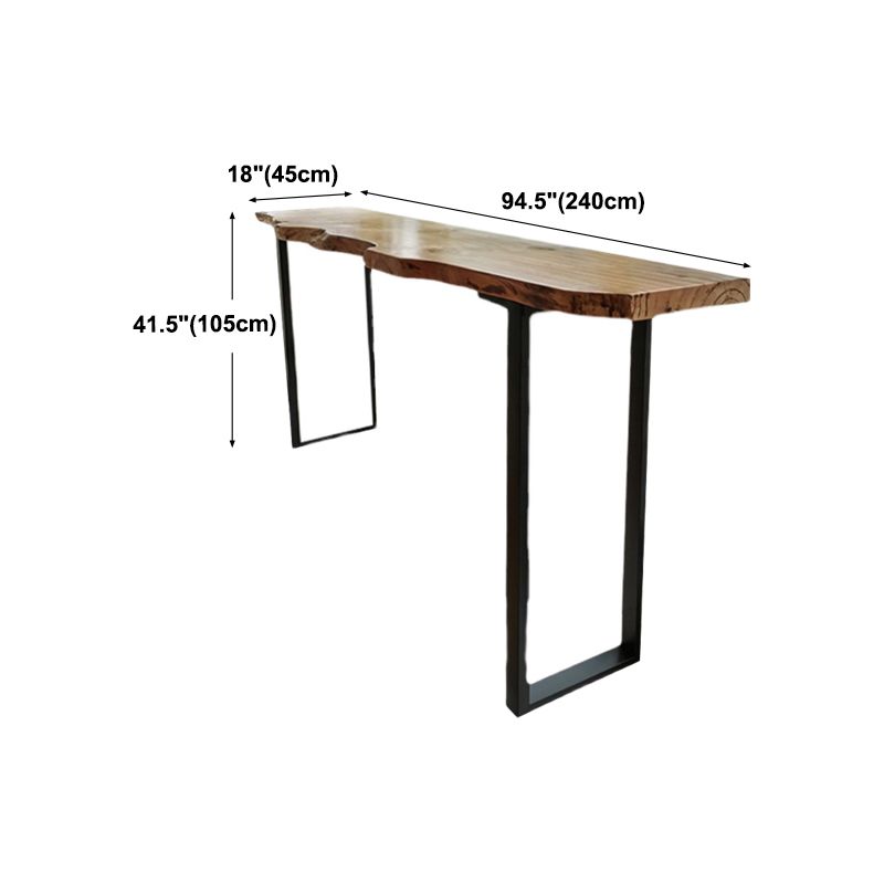 Brown Modern Style in Solid Wood and Iron Coffee Shop Lounge Bar Table