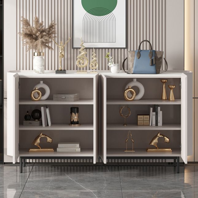 Modern & Contemporary Side Board Stone Sideboard with Cabinets