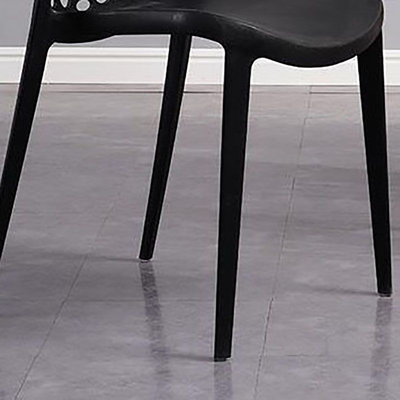 Contemporary Style Armless Plastic Side Chair Open Back Side Chair