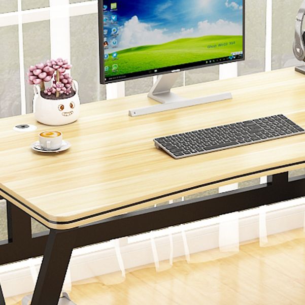 Industrial Black and White Gaming Desk Cable Management Computer Desk for Dormitory