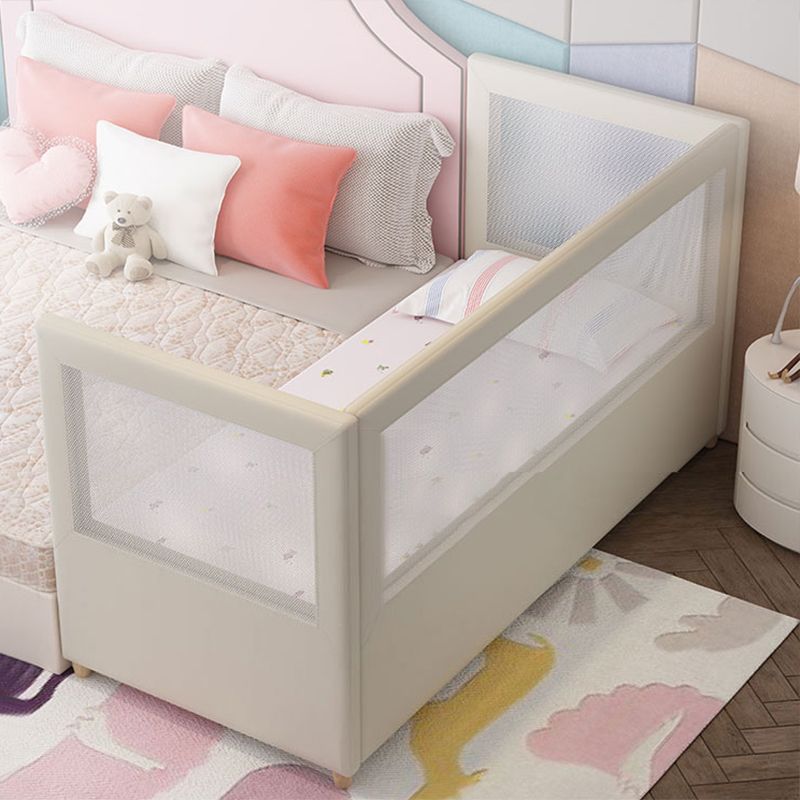 Modern Baby Crib with Storage Wood Upholstered with Mattress Nursery Bed