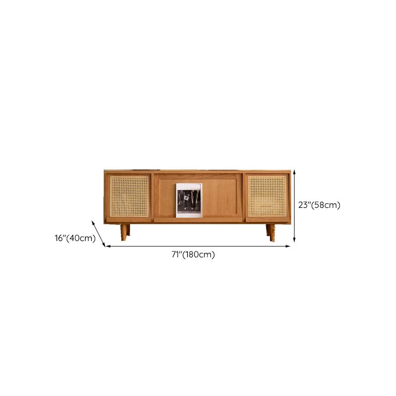 Solid Wood TV Media Console Modern TV Console for Living Room