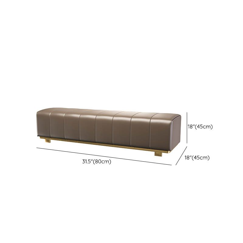 Rectangle Bedroom Bench Modern Metal Seating Bench with Upholstered