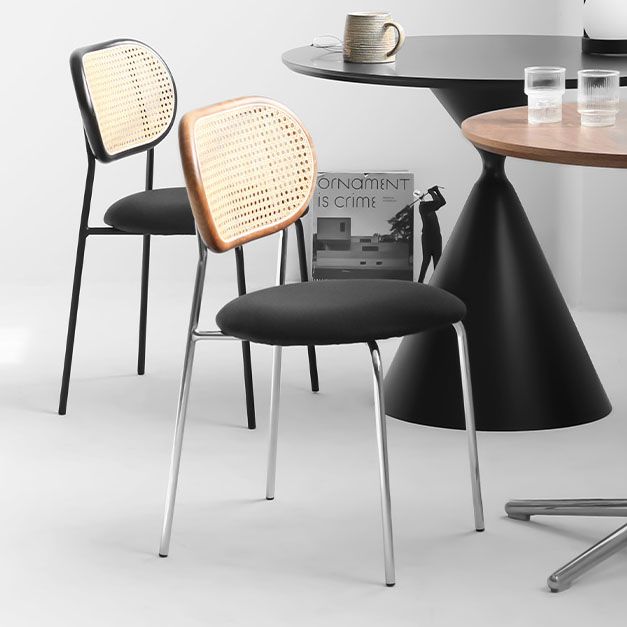 Modern Style Metal Chair Dining Armless Open Back Chairs for Kitchen