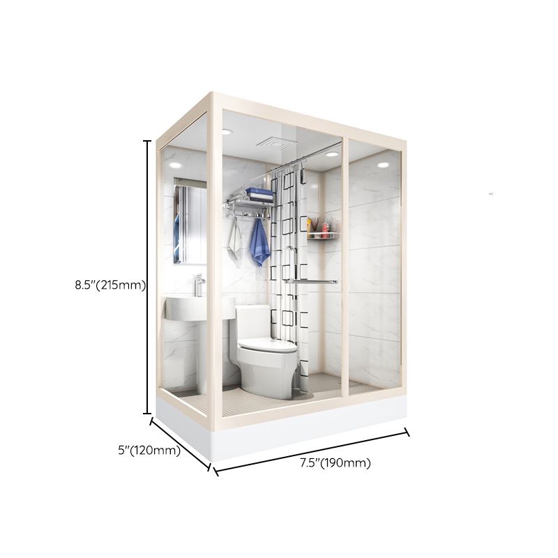 Rectangular Sliding Shower Enclosure Full Frame Shower Enclosure with Tempered Glass