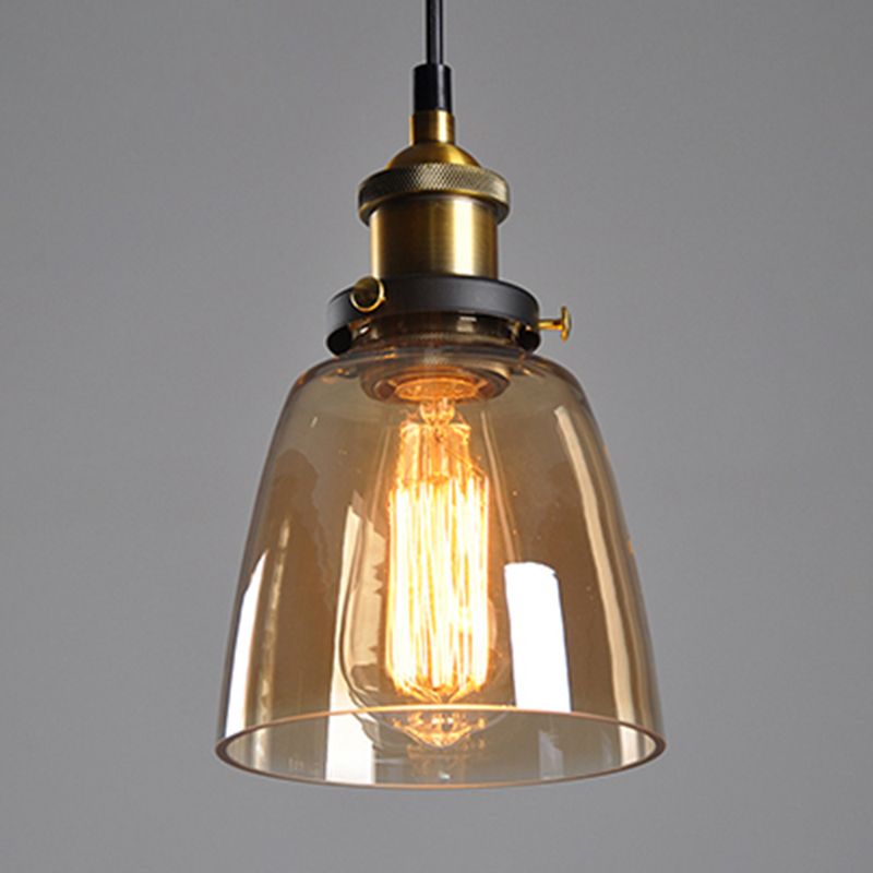 Cone Pendant Lighting Industrial Ceiling Lights Glass 1 Light Hanging Lights