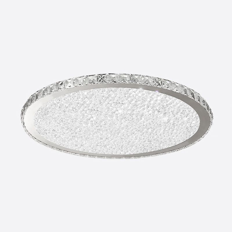 1 Light Circle Ceiling Lamp Modern Style Crystal Ceiling Lighting for Living Room