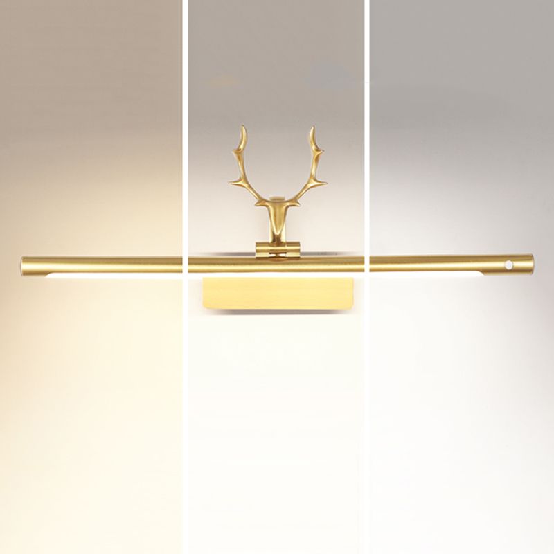 Modern Luxury Style Streamlined Wall Mounted Vanity Lights Metal Vanity Wall Light Fixtures with Antlers