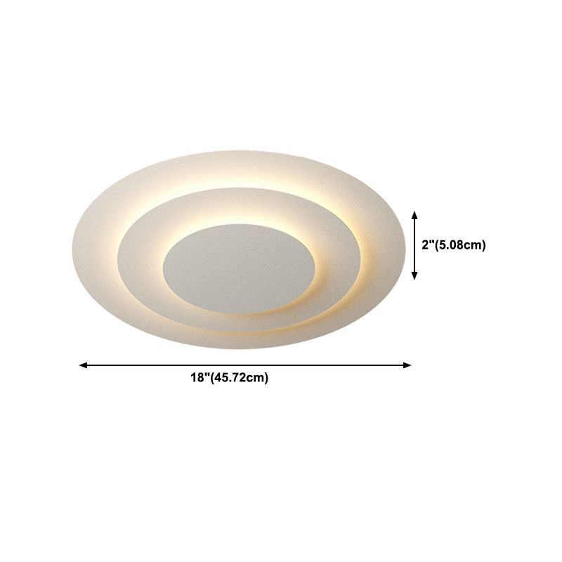 Modern LED Ceiling Light White Round Flush Mount Lighting for Bedroom