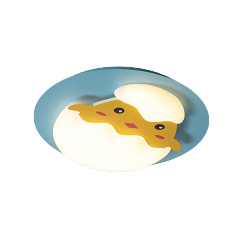 Children Ceiling Mount Light Cartoon Ceiling Lamp with Plastic Shade for Bedroom