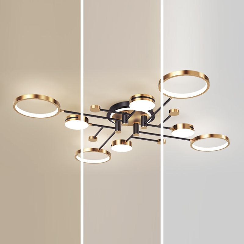 Modern Flush Mount Ceiling Light Simple Ceiling Light with Acrylic Shade