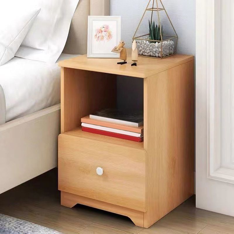 1-drawer Modern Bedside Cabinet Wood Night Table with 1 Shelf