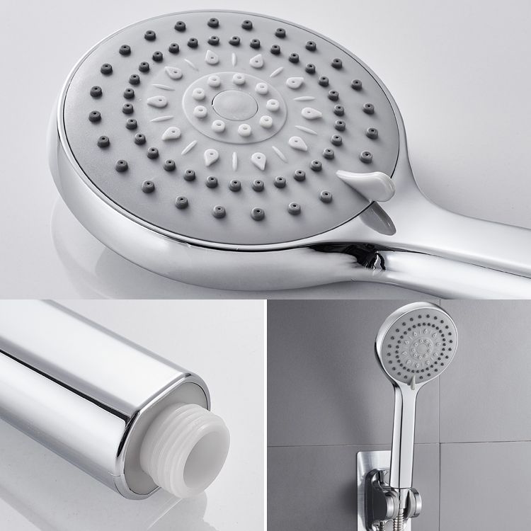 Contemporary Handheld Shower Head High Flow 5-Spray Patterns Wall-Mount Showerhead