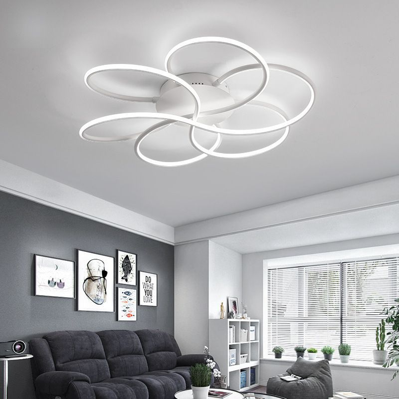 Twist Linear Semi Flush Mount Light Modern Minimalist Metal LED Ceiling Flush Mount for Hallway