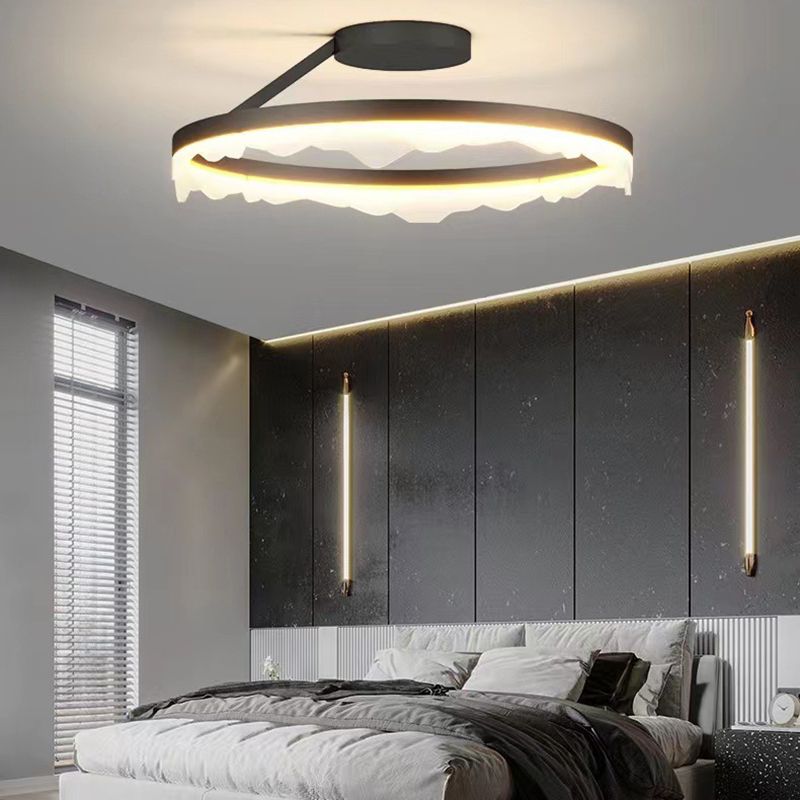 Modern Flush Mount Lighting Black/White LED Ceiling Light for Kitchen