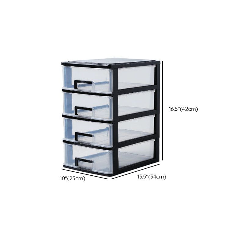 Contemporary Plastic Cabinet Vertical File Cabinet with Drawers for Office