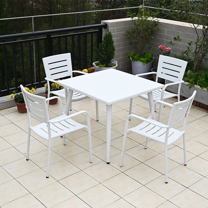 Modern Outdoor Aluminum Patio Table Water and Fire Resistant Patio Table