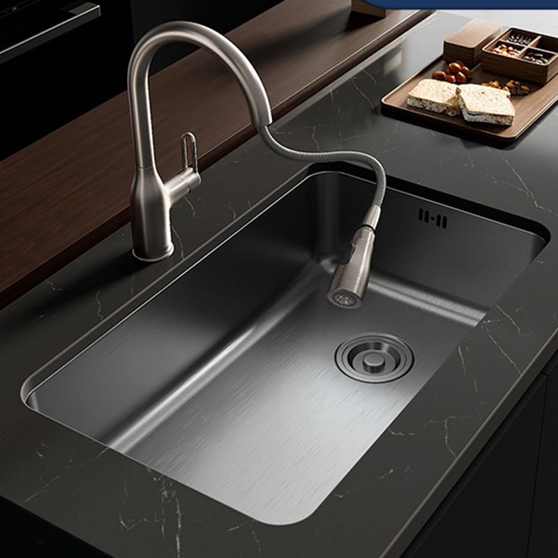 Stainless Steel Kitchen Sink Single Basin Kitchen Sink with Faucet Included