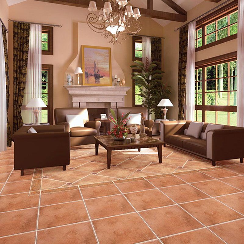 Tradition Square Floor and Wall Tile Plain Frosted Porcelain Tile