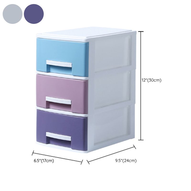 Modern Filing Cabinet Plastic Vertical File Cabinet with Drawers for Home Office