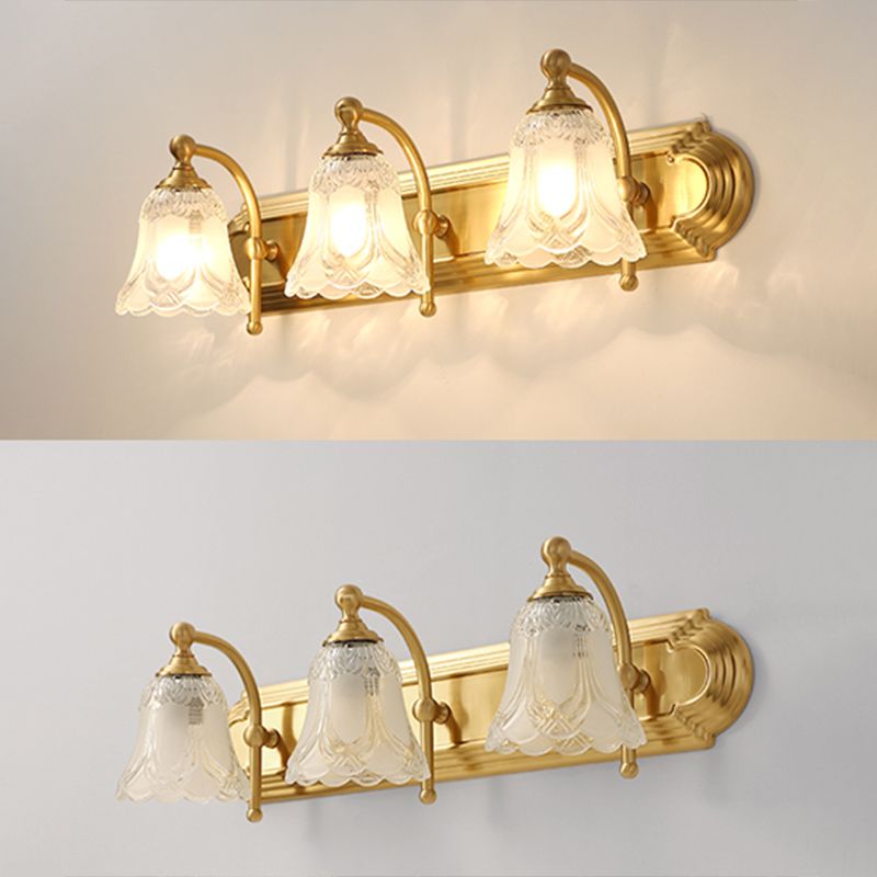 Armed Vanity Wall Light Fixtures Light Extravagance Retro Style Copper Vanity Lights