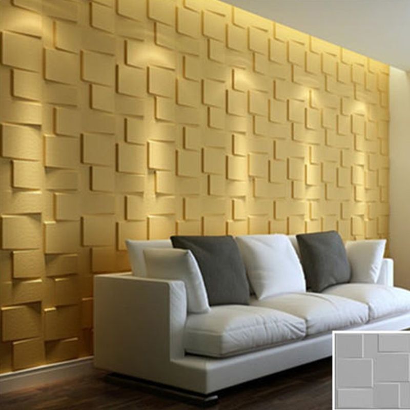 Modern Square Wall Paneling Peel and Stick Geometric Pattern Wall Paneling