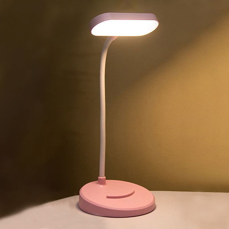 Modern Oval Nightstand Lamps Plastic 1 Light  Led  Night Table Lamps