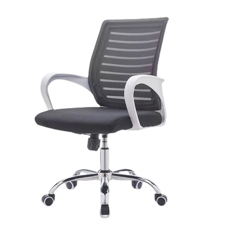 Fixed Arms Office Chair No Distressing Ergonomic Modern Desk Chair