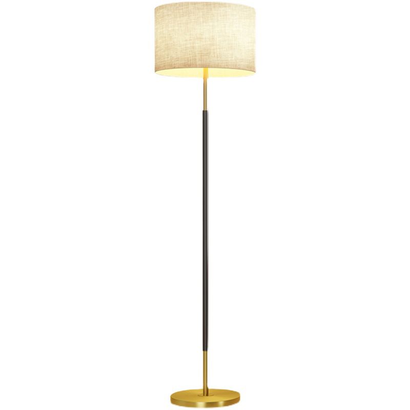 Fabric Cylinder Floor Lamp Modern Style Floor Light for Living Room