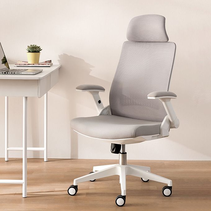 Modern Padded Arms Desk Chair Adjustable Seat Height Office Chair with Wheels