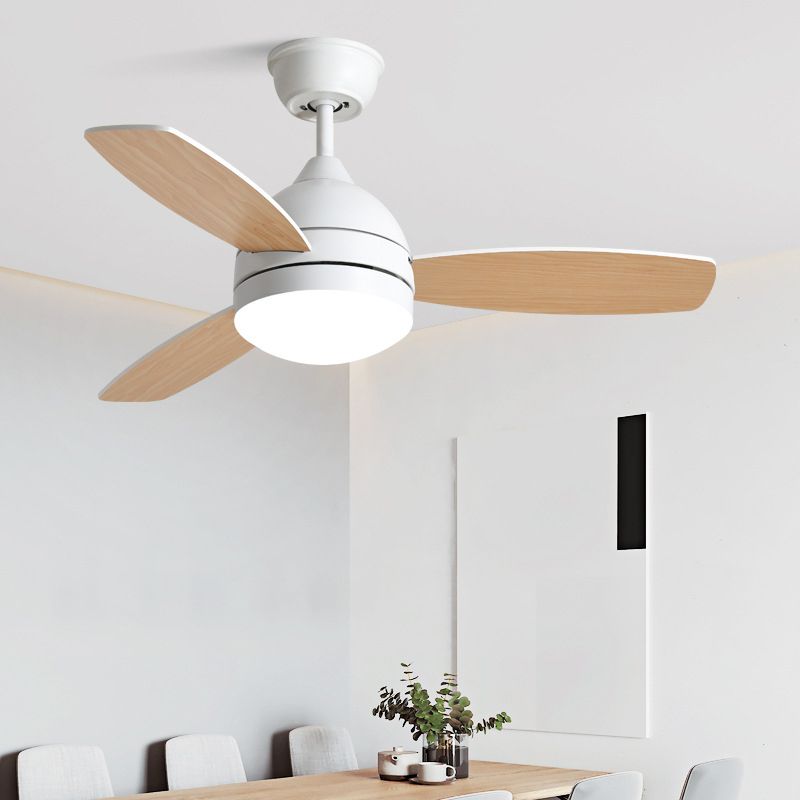 Nordic Ceiling Fan Light Fixture Wooden LED Ceiling Lamp for Living Room