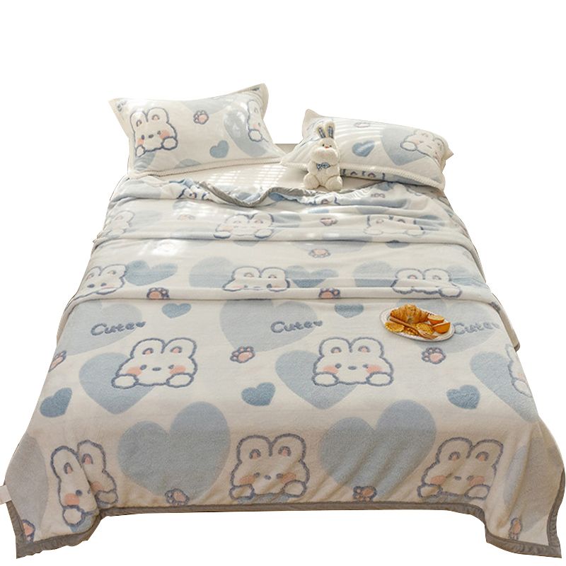 Popular Fitted Sheet Cartoon Printed Non-Pilling Fade Resistant Flannel Fitted Sheet