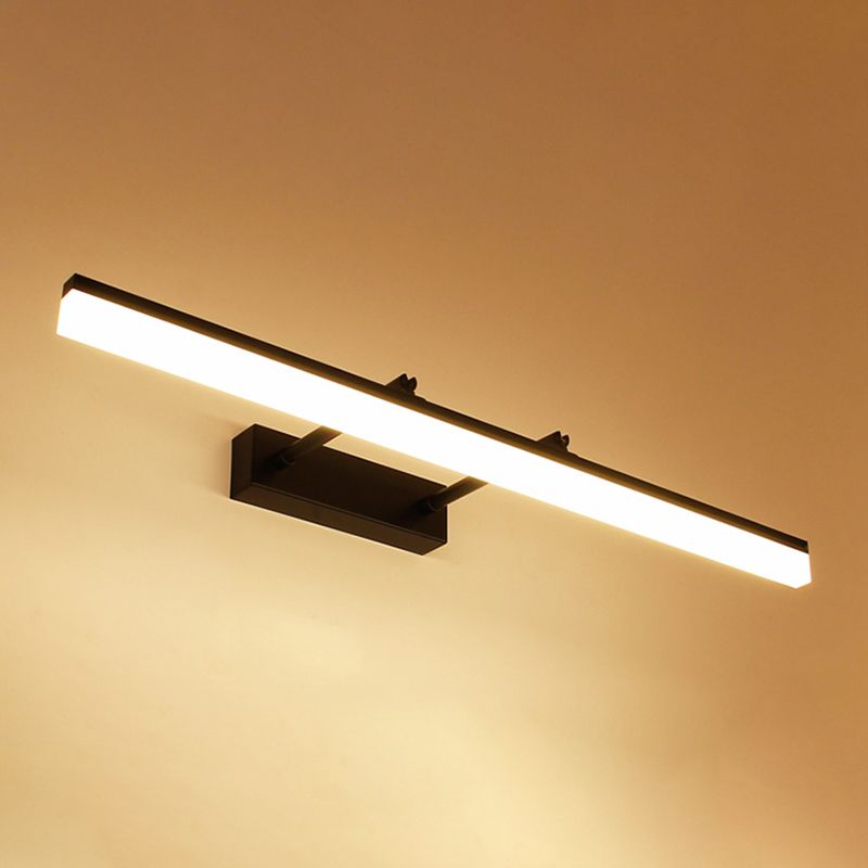 Modern Simple Metal Vanity Light Rectangle Shape Scalable LED Vanity Lamp for Shower Room