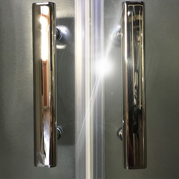 Stainless Steel Shower Kit Striped Tempered Glass Shower Kit