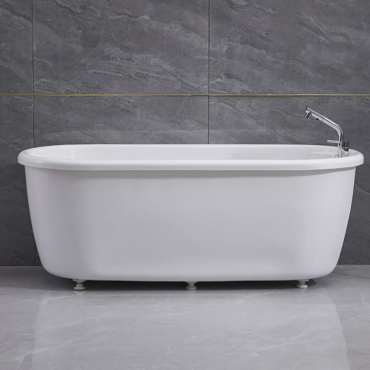 Modern Oval Bathtub Acrylic Stand Alone Soaking Soaking Bath
