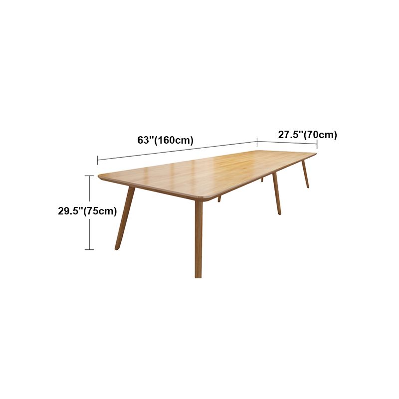 Rectangle Parsons Modern Writing Table Fixed Meeting Table of Solid Wood