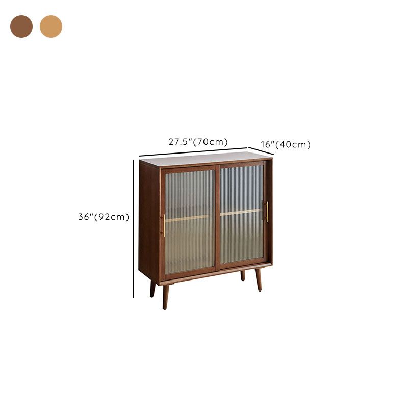 Contemporary Display Stand Beech Storage Cabinet for Dining Room