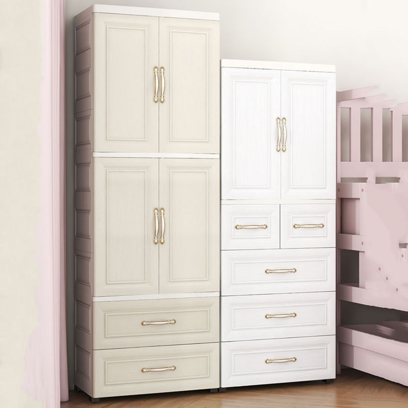 Modern Style Plastic Armoire Cabinet Bedroom Youth Armoire with wheels