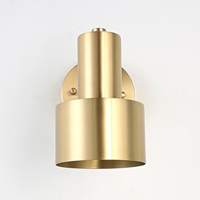 Modern Minimalist Style Cylinder Sconce Light Fixtures Metal 1 Light Wall Sconces