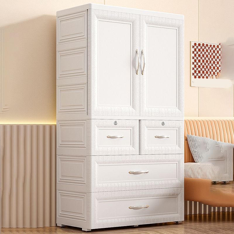 Plastic Armoire Cabinet Drawer Included Youth Armoire for Bedroom