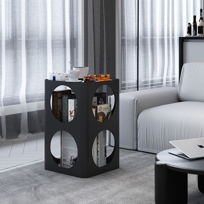 Modern Open Storage Bedside Cabinet Metal Night Table for Bedroom