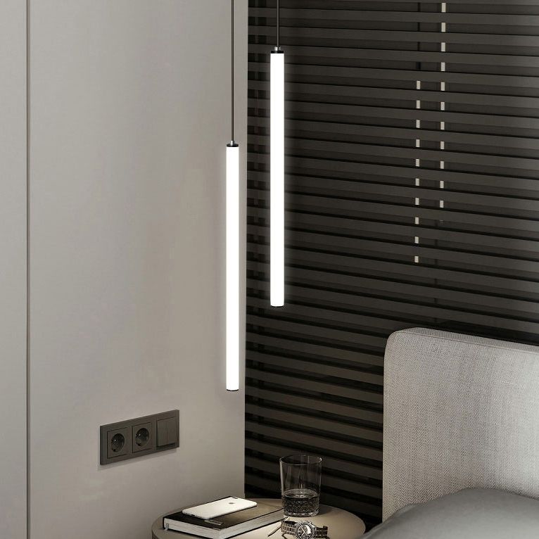 Acrilico Modern Lample Light Long Line Light Light a LED MODERNA per camera da pranzo camera da letto