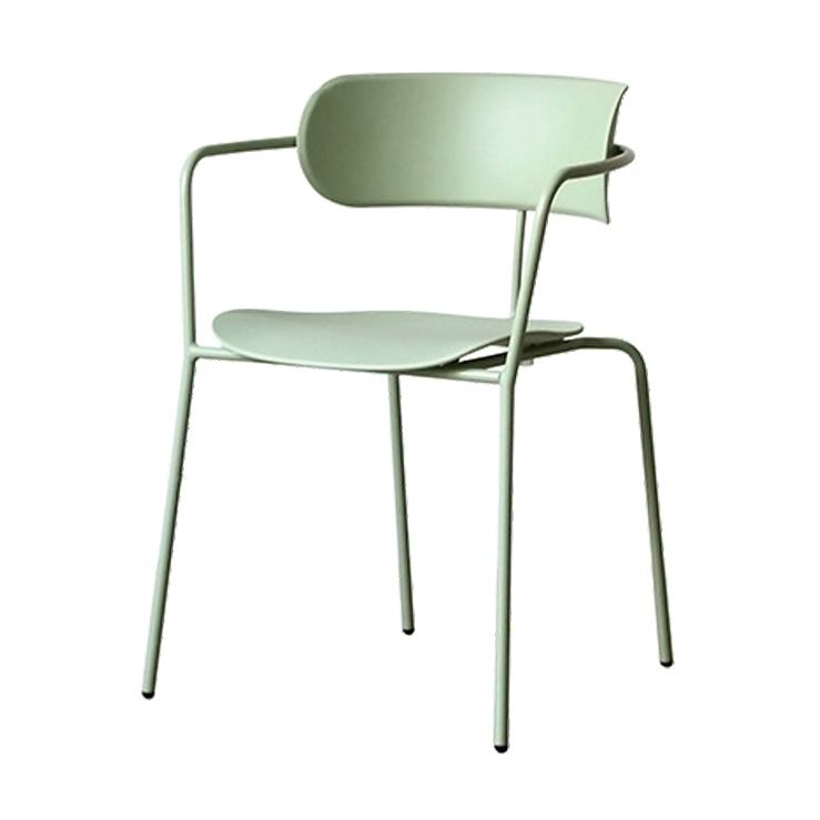 Contemporary Arm Plastic Side Chair for Home Open Back Side Chair