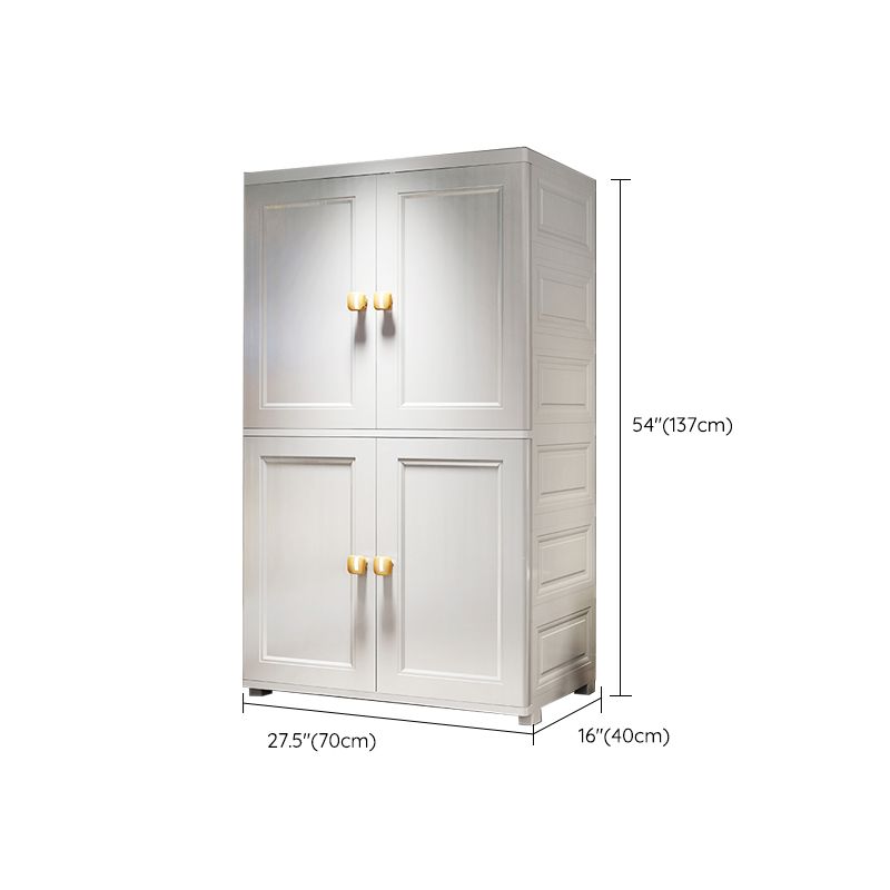 Contemporary Wardrobe Armoire Plastic Wardrobe Closet with Drawers