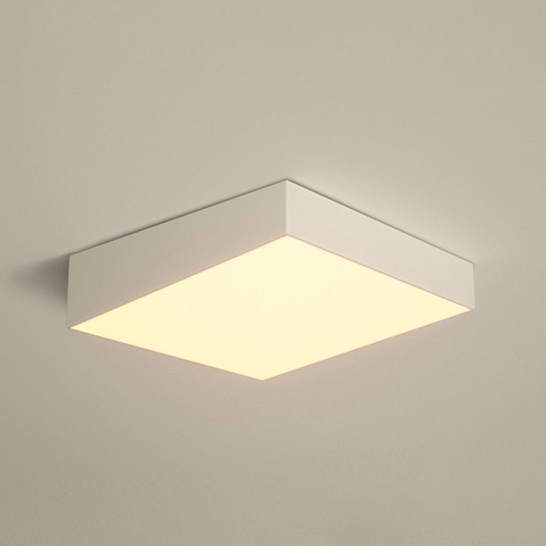 Metal Geometric Flush Mount Lighting Modern Style LED Ceiling Light in White